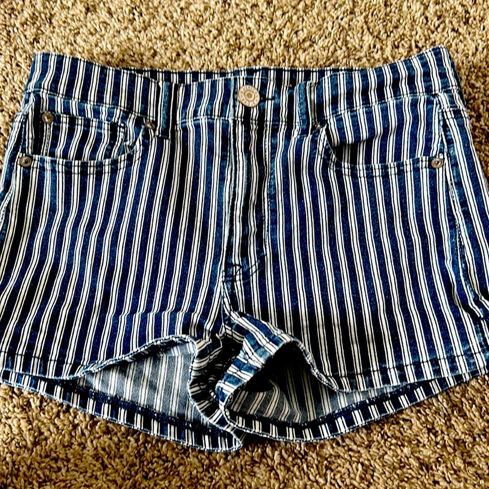 Striped American Eagle Jean shorts